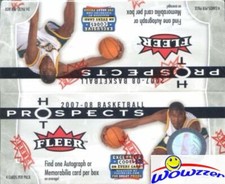2007/08 Fleer Hot Prospects Basketball Factory Sealed 24 Pack Box-AUTOGRAPH/MEM