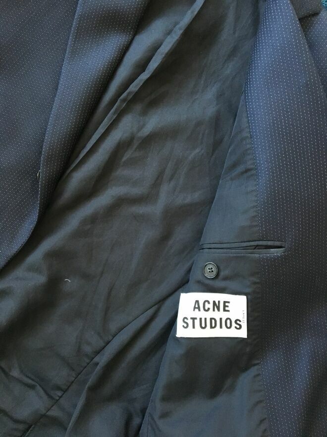 Acne studios Drifter Pin Dot Navy A/W 13 Jacket blazer wool Suit