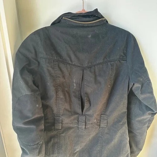Barbour Jacket Women Waterproof and Breathable USA Size 4 Black Cotton Black - Picture 11 of 13