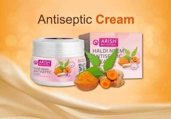 Pack 2 X Crema Antiséptica Haldi Neem ARISH BIO-NATURAL - 50 ml Foto 3 de 4