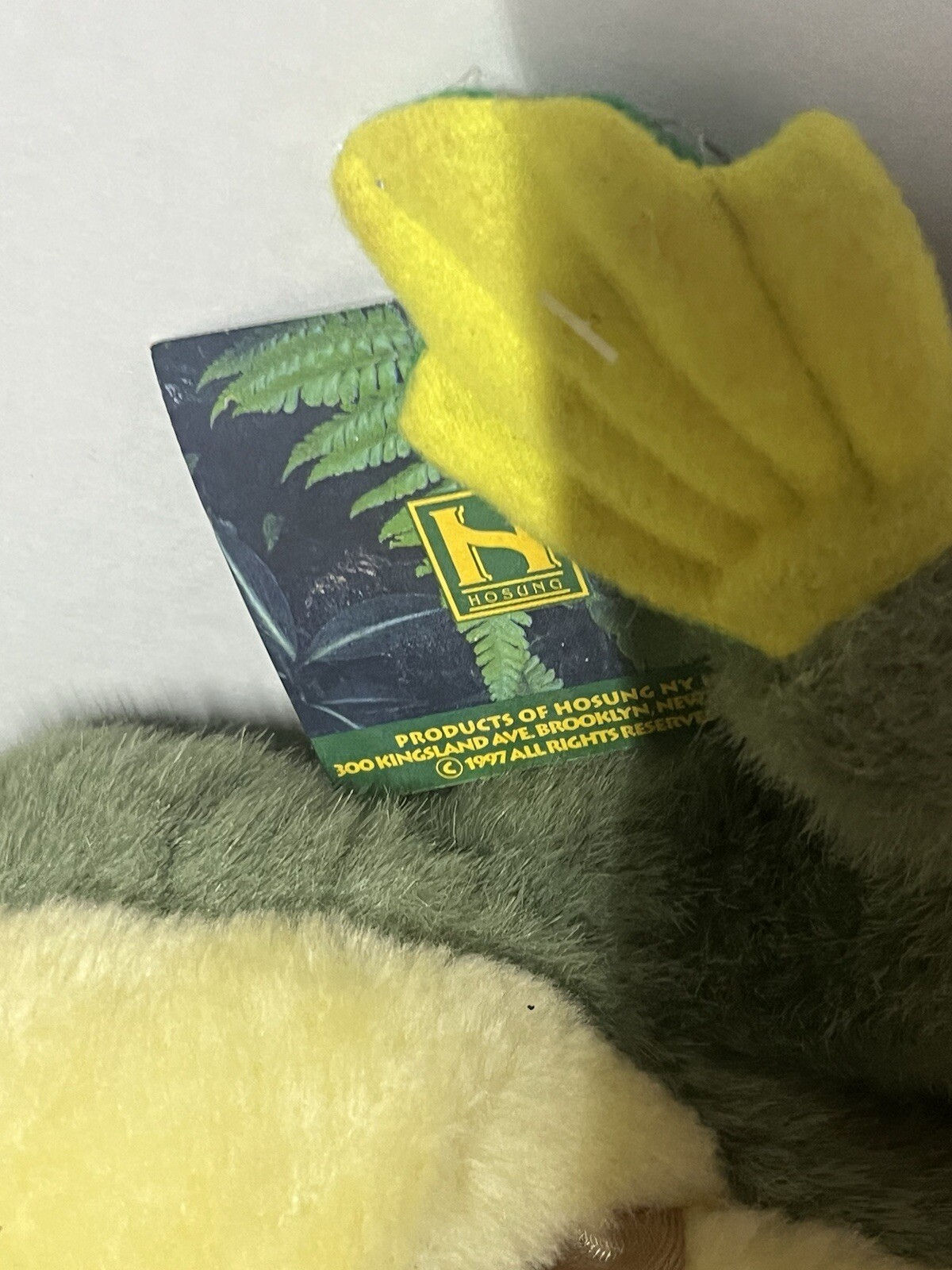 Iguana Lizard Reptile Puppet Hosung Brand Plush w/Tags 1997