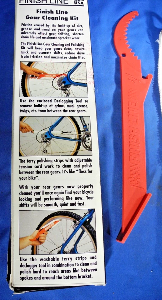 Kit de herramientas de reparación y pulido de engranajes de herramientas de reparación de bicicletas Finish Line de colección ¡NUEVO! Foto 4 de 4