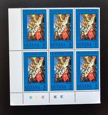 Guyana British Guiana 1970 Easter Paintings Peter Paul Rubens BLK of 6 Sheet #1C