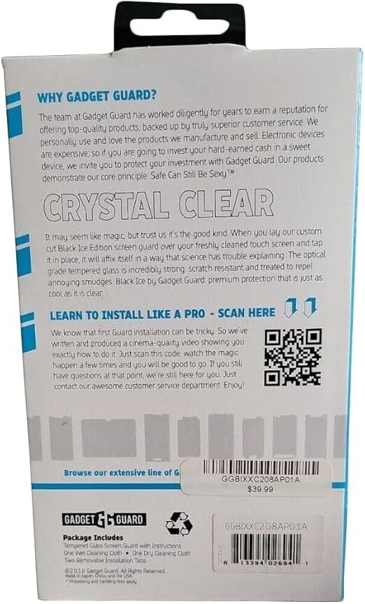 Gadget Guard-Black Ice Edition Tempered Glass Screen Guard for  iPhone11pro/Xs/X - Image 2 of 2