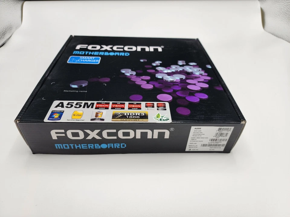 Foxconn A55M Motherboard mATX amd FM1 DVI/HDMI/VGA - Image 2 of 4