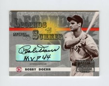 Bobby Doerr 2003 Donruss Legends Of The Summer 065/100 Century Notations Auto