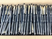 100 Bic Atlantis Retractable Ballpoint Pen BLACK Medium 1 mm NEW Atlantis Pens