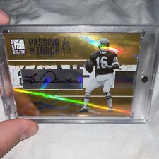 2005 Donruss Elite PASSING THE TORCH Signed Auto LEN DAWSON, 35/100 Authentic
