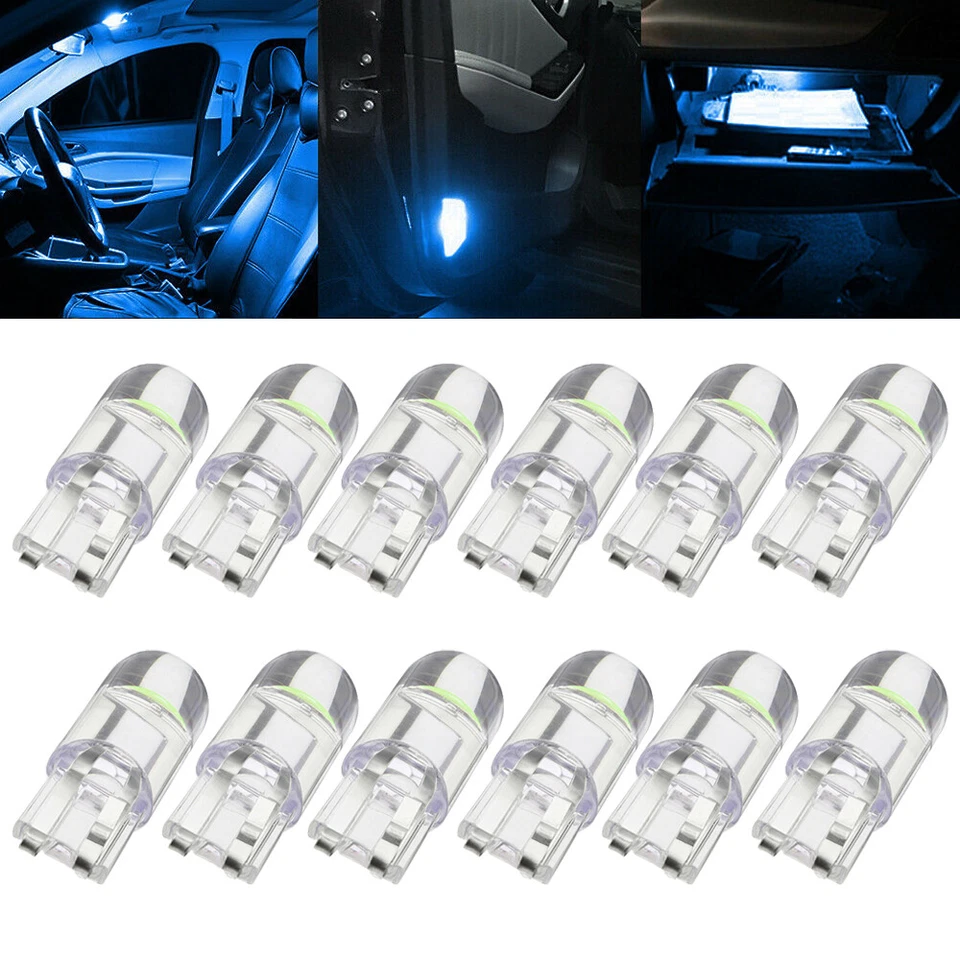 Car T10 LED COB Amber Wedge Interior Dome Map Reading Light Bulbs W5W 168 194 - Image 2 of 4