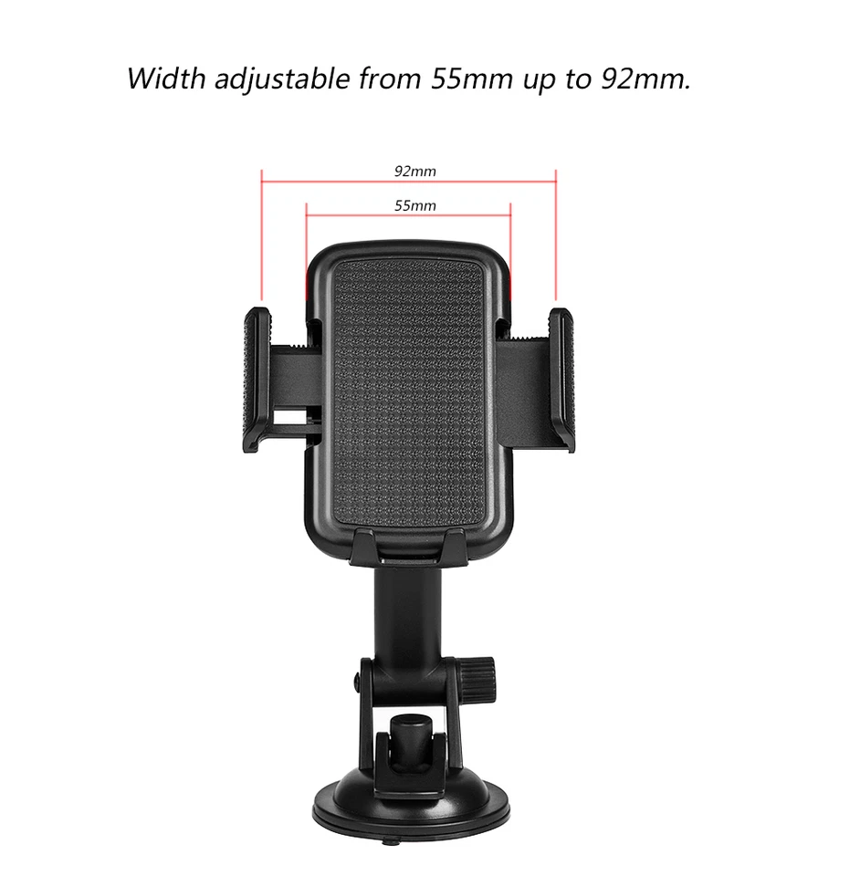 Car Mount Phone Holder Dash/Windshield iPhone Xs Max XR X 8/7 Plus Samsung S10 9 - Image 3 of 4