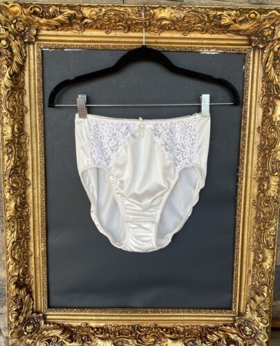 Vintage WACOAL M Satin Nylon High Waist Lace Trim Panties USA Bikini Style 84202 - Photo 1 sur 8