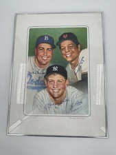 Signed Scoreboard Mickey Mantle, Willie Mays, Duke Snider artist Rudy Garcia