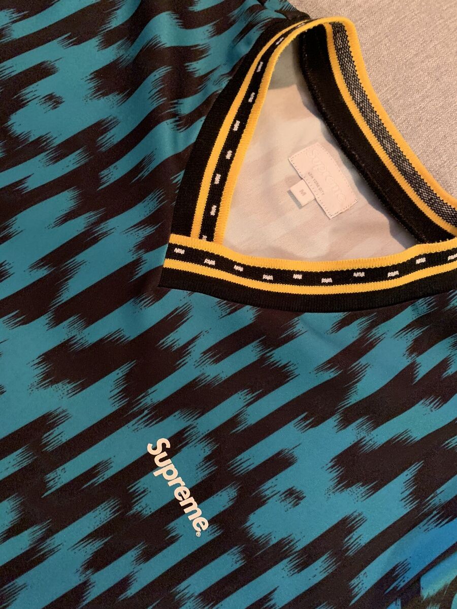 Supreme New York Striker Soccer Jersey Medium Teal Rare Supreme New York Striker Soccer Jersey Medium Teal Rare