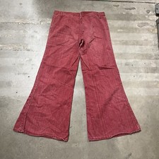 Vintage 70s Bell Bottom Jeans Hippie Mega Wide Leg US Navy Style 32 X 30