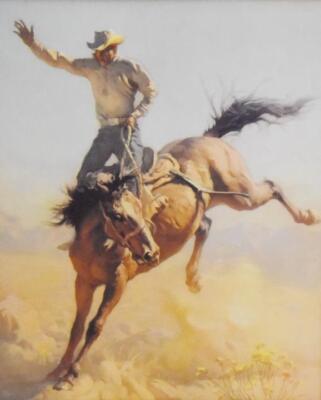 YSCOLOR Diamond Painting Fai Da Te 5D Cowboy Kit Pittura Diamante Western Cowboy Verso Il Tramonto Nel Selvaggio West Rodeo Western Bucking Bronco Horse Arts For Adult Drill Completo 30x40cm