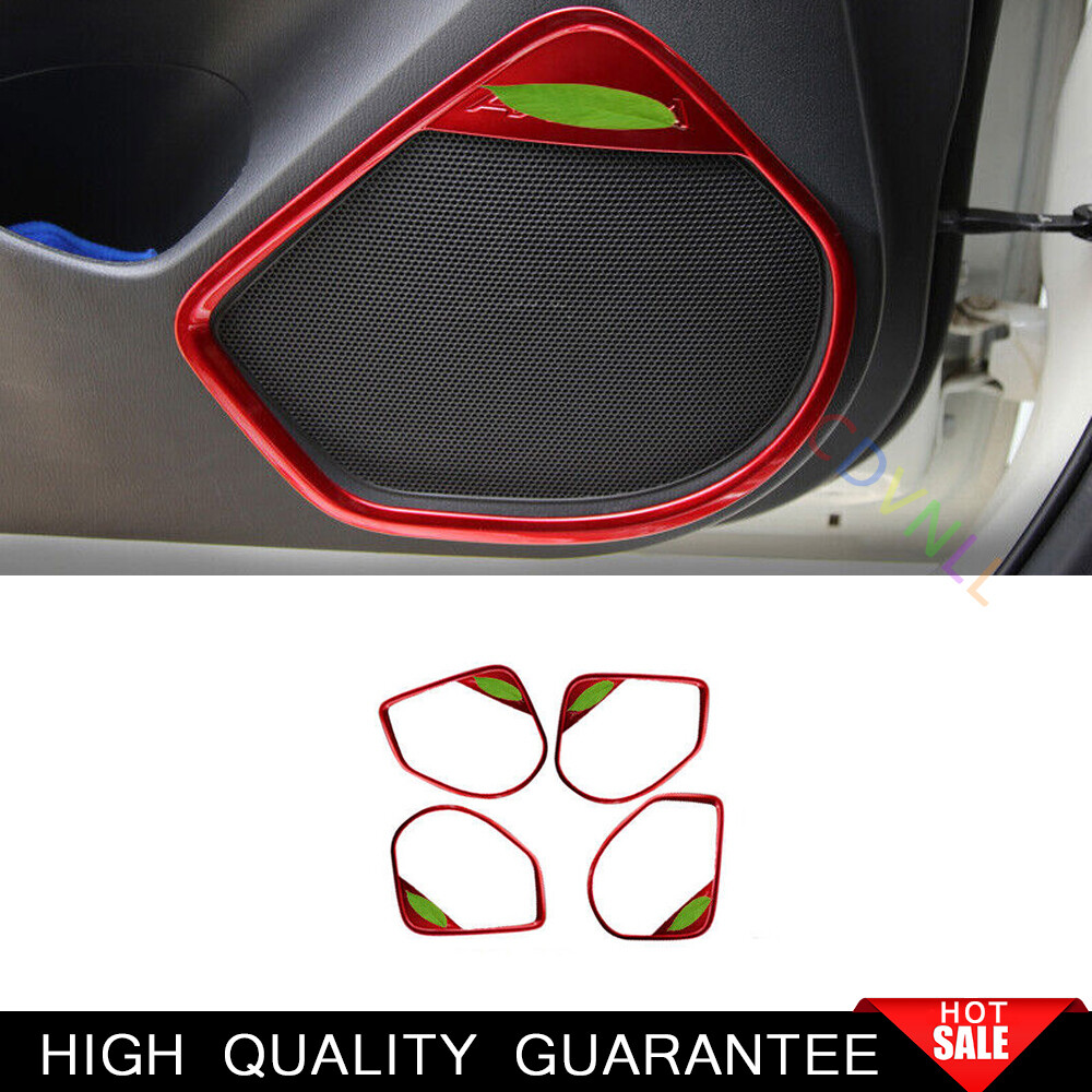 3-Piece Red Dashboard Panel Frame Cover Trim – For Mazda 3 / Axela 2014-2018 – ABS Plastic