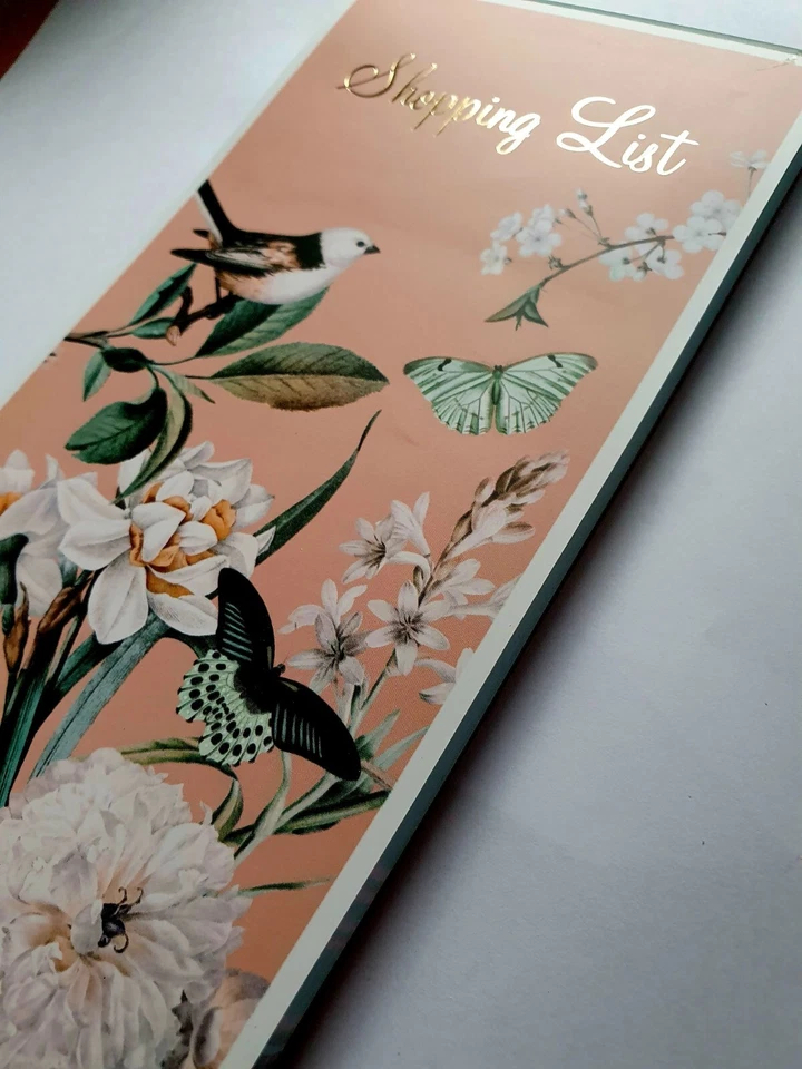 Shopping List Fridge Magnetic Notepad Floral, Cat, Dog Memo Pad - 70 Sheets - Image 2 of 3