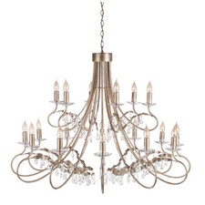 Image of 18 Bulb Chandelier Hanging Pendant LIght Silver/Gold LED E14 60W Bulb