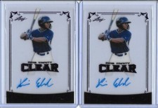 2018 Leaf Trinity Clear Acetate XAVIER EDWARDS Purple Foil Auto RC RAYS