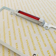 Hot Rod License Plate Frame With Art Deco Led Light And 3rd Brake Light