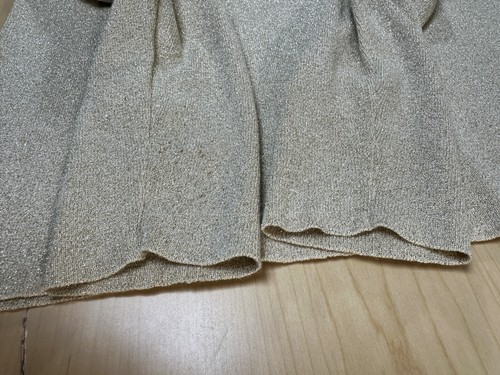 Studio Works Creamy Gold Shimmer, Gold Sparkel V-neck Sweater Sz M - Read - Picture 14 of 16