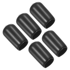 5Pcs Pool Tip Cover 11.5mm Pool Cue Stick Tip Protector for Billiard Club, Black