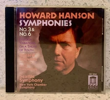 HOWARD HANSON Symphonies Nos. 3 & 6 (cd, Delos) SCHWARZ • SEATTLE SYMPHONY