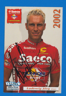 CYCLING cycling card LUDEWIG JORG team SAECO 2002 Signed