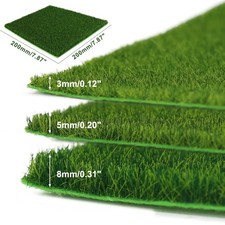 Artificial Grass Mat 20x20cm Model Railway Diorama Scene Lawn Sheet DIY