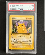 Pokemon Pikachu set Base Prima Edizione ITA PSA 8 58/102