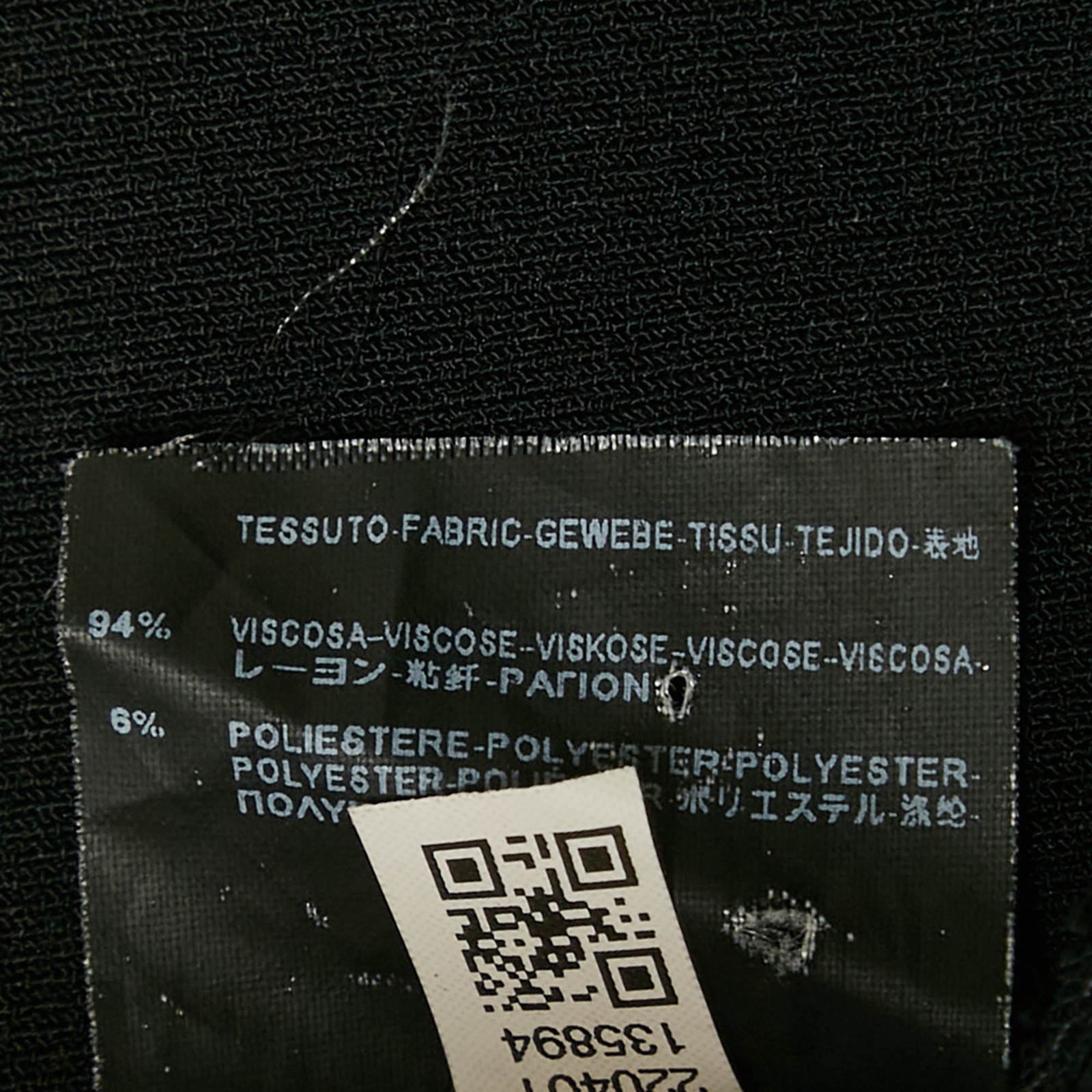 Saint Laurent Mini Abito Pattinatore Nero in Maglia e Rete XL