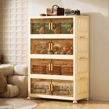 Rolling Storage Cabinet Foldable Plastic Organizer Unit