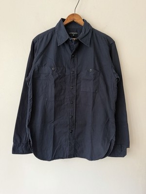 Engineered Garments Button Up Work Shirt Navy Blue Small