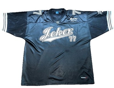 Rare Vintage Y2K Joker Brand #77 Streetwear Baseball Jersey Black Men's Size 2XL