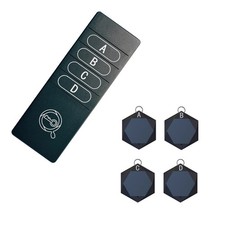 4-in-1 Black ABS Wireless Alarm Key Finder Anti Lost Tag Tracker Wallet Locator