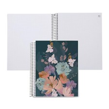 Dot Grid 8.5x11 Bold Blooms Cover Notebook Spiral Bound Journal for Writing, ...