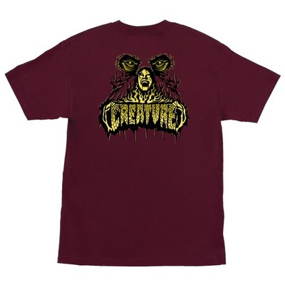 Creature POSSESSED Skateboard T Shirt MAROON