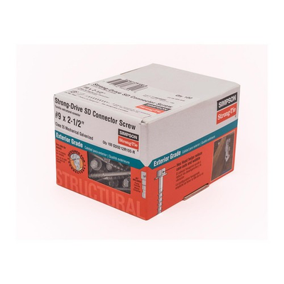 #ad #ad Simpson Strong Tie SD9212R100 R Star Structural Screws No.9 Sx2 1 2 L in. 6 Pack $104.32