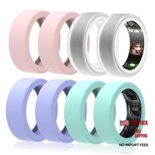 8 Pack Ring Cover for Oura/Galaxy, Anti-Scratch Elastic Silicone Protection