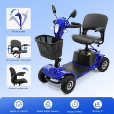Used 4 Wheel Mobility Scooter Electric Powered Mobile Folding Wheelchair Device