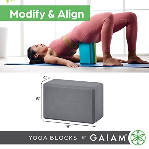 Bloc De Yoga Gaiam Gris - Mousse EVA Sans Latex - Neuf