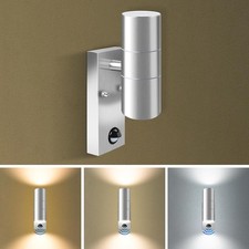 ALUSSO LED Outdoor Wall Light Motion Sensor,IP65 Stainless Steel Up Down Light M