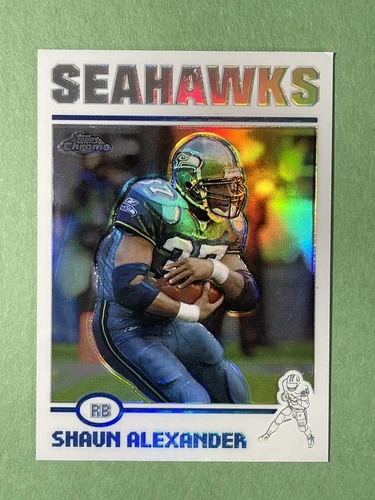 2004 Topps Chrome SHAUN ALEXANDER Seattle Seahawks Refractor 