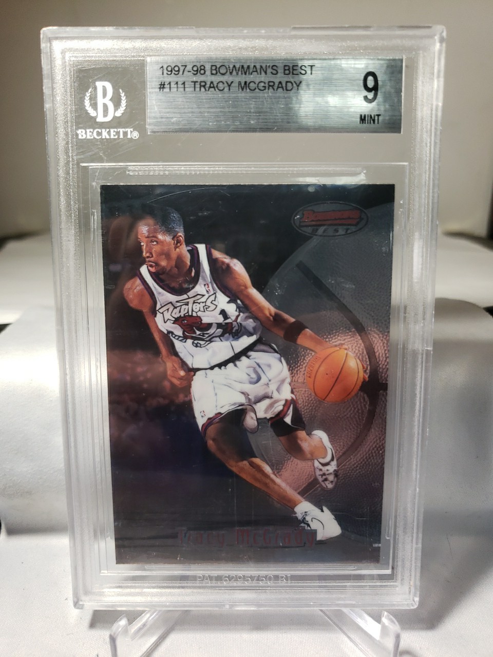 BGS 9 MINT 1997-98 BOWMAN'S BEST ROOKIE TRACY MCGRADY NO. 1 *RAPTORS*