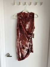 PLT Label Red-pink Sequin Dress