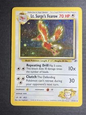 Pokémon Lt. Surge's Fearow 7/132 Gym Heroes Rare Holo 🌀 SWIRL 🌀 - MP on eBay
