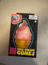 Needoh Nice Cream Cone Orange Swirl Squishy Sensory Fidget Toy