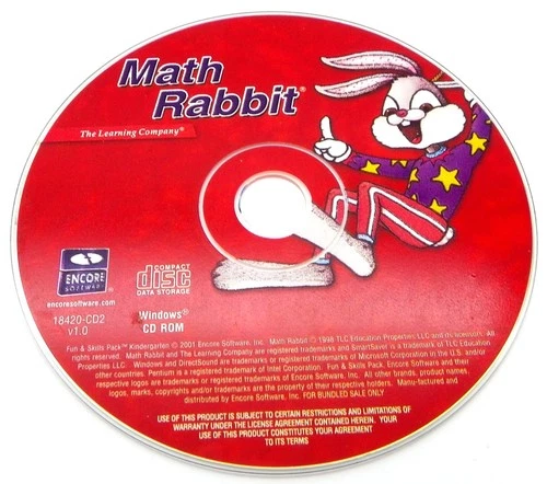 Math Rabbit PC CD-ROM The Learning Company 2001 Windows Disc Only