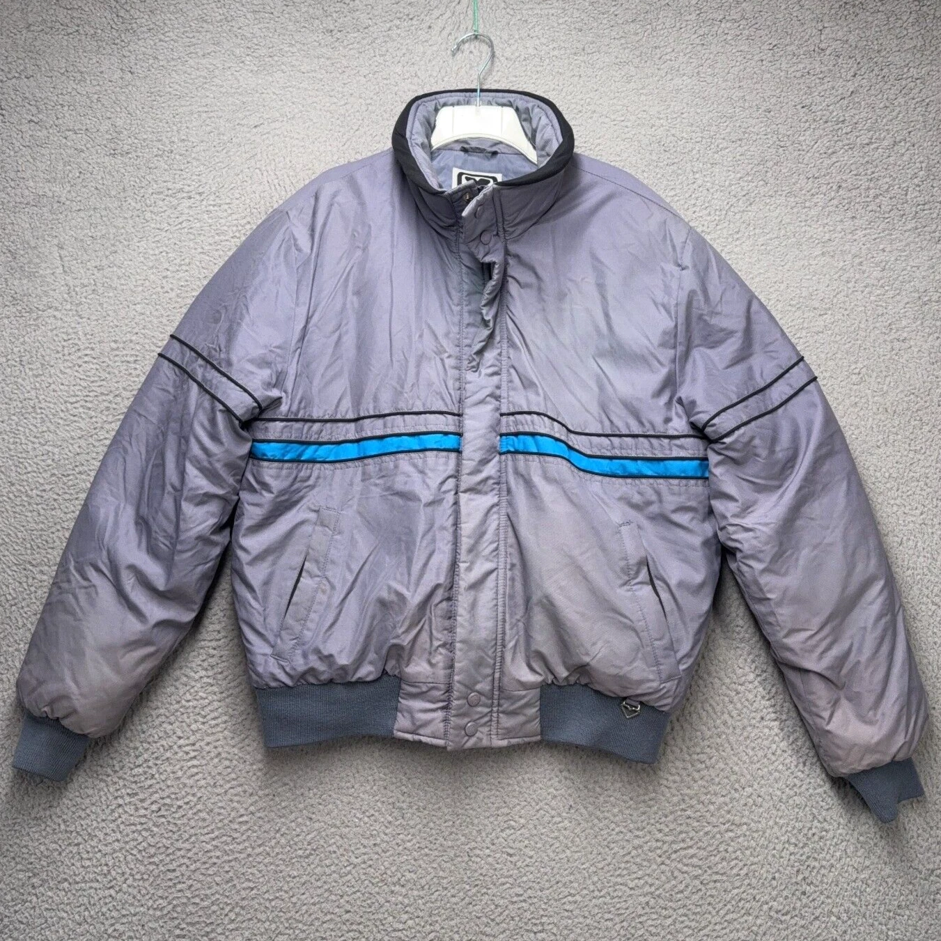 Obermeyer Jacket Men XL Gray Down Insulated Rainier Full Zip Ski Outdoor Vintage