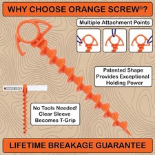 Ultimate Ground Anchors: Heavy Duty Screw-in Tent Stakes for High Wind, Sand,...